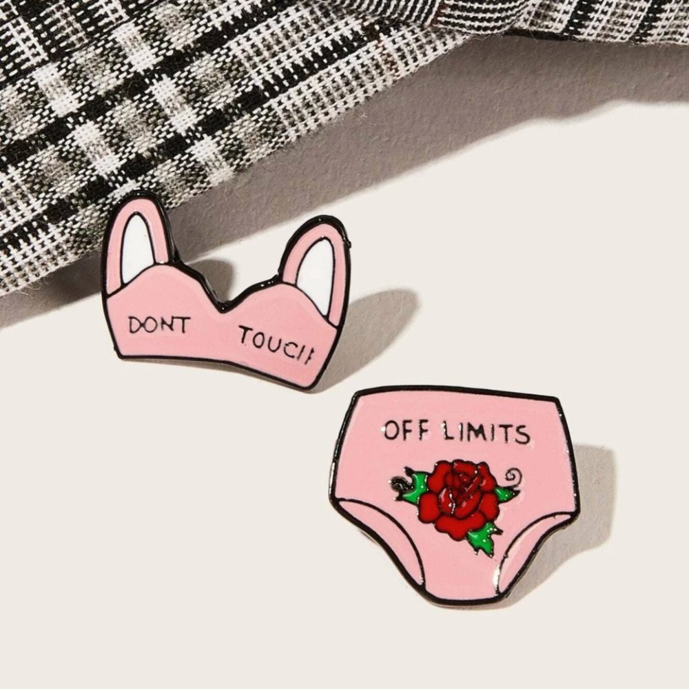 Feminist Bra + Panty Pin Set - 2 pcs